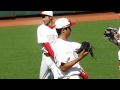 AAA championship game warm ups at AT&T Park