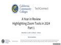  A Year in Review - Highlighting Zoom Tools in 2024 -  Part 1