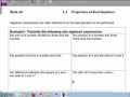 Math 40 1.4A Translation English to math and vice versa