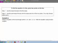 Math 40 3.5B Finding the equation of a line