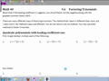 Math 40 5.6A Factoring quadratics a equals one