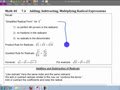 Math 40 7.4 Add subtract and multiply radicals